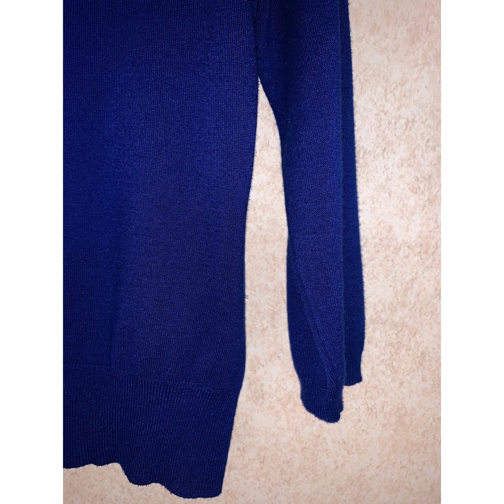 Maurices Womens Royal Blue V-Neck Button Front 3/4 Sleeve Cardigan Sweater Large - Picture 3 of 16